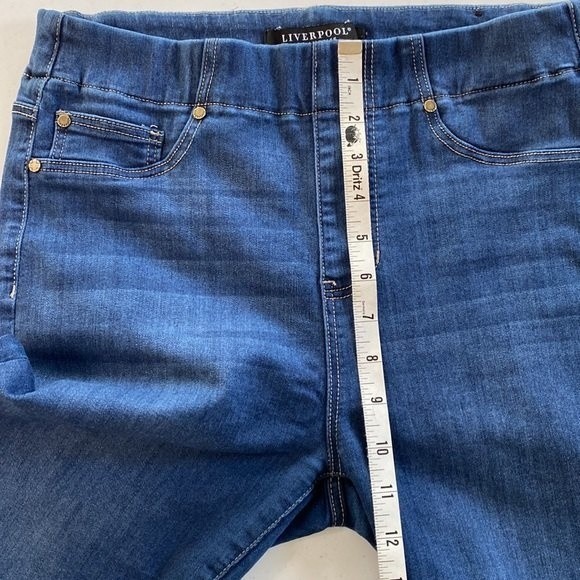 Liverpool High-Rise Skinny Pull On Distressed Jeans Stretchy Denim - Picture 14 of 15